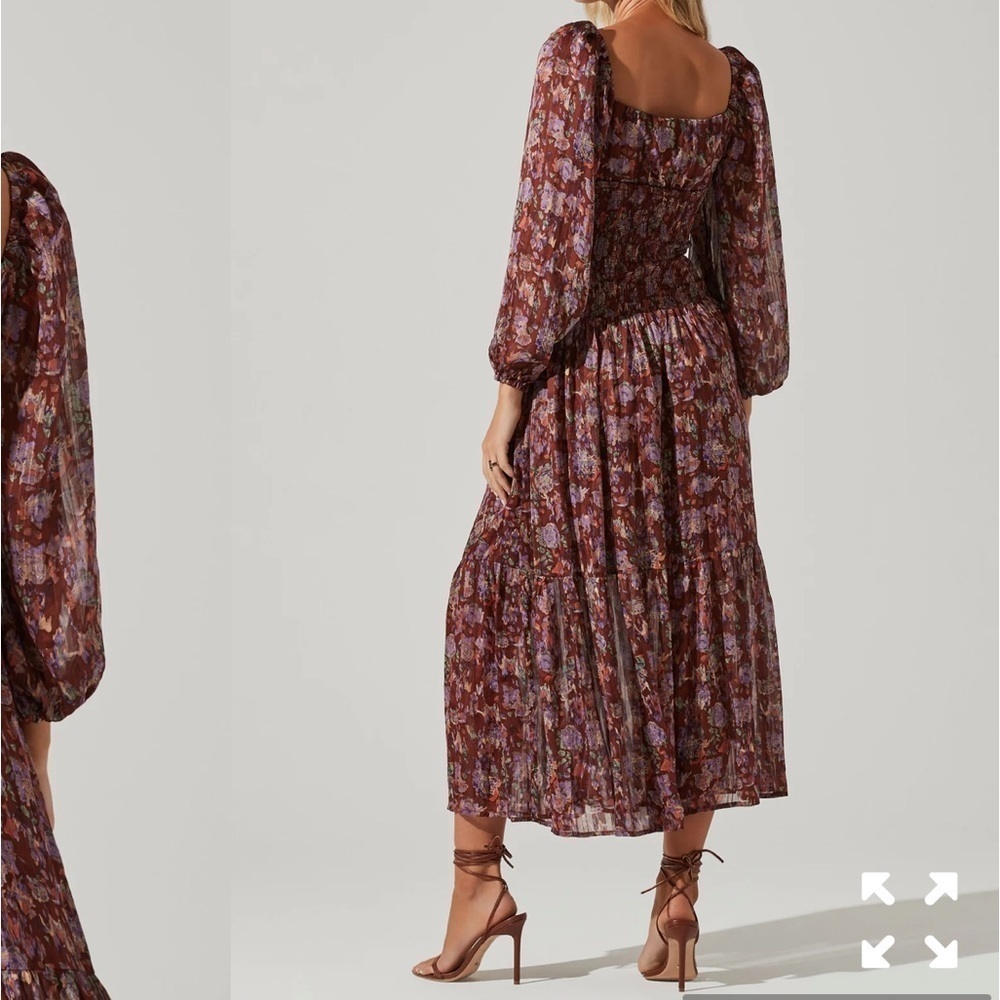 Astr Arlette Floral Maxi Dress size L - Picture 4 of 11
